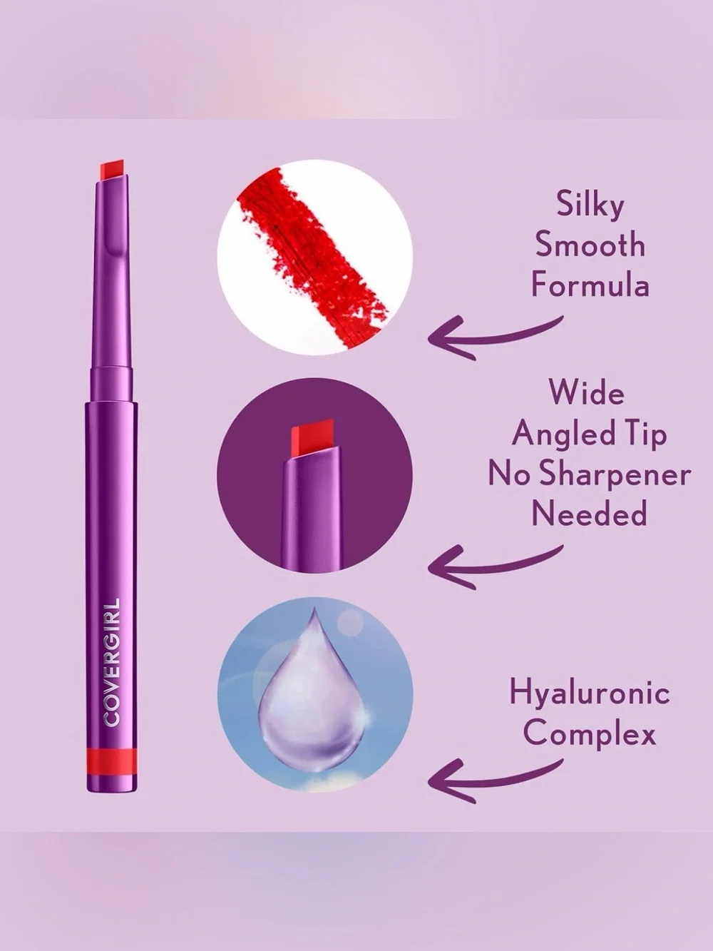 Lip flip liner with vitamins in brave Burgundy Red - long wear